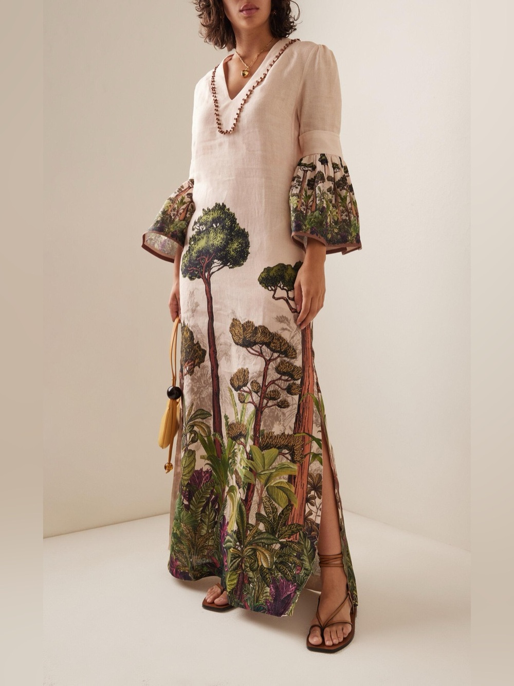 Andres Otalora Magdalena Linen Maxi Dress